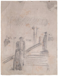 Due figure su una strada con lampioni, Medardo Rosso, Amedeo Porro Fine Arts