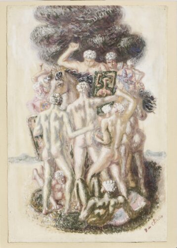 Giorgio De Chirico, Lotta di guerrieri antichi, Amedeo Porro Fine Arts