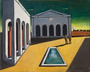 Giorgio de Chirico, Piazza d'Italia con fontana, Amedeo Porro Fine Arts