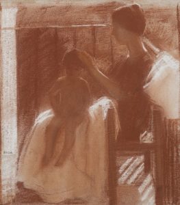Giacomo Balla, Elisa e Luce sul balcone 1907, Amedeo Porro Fine Arts
